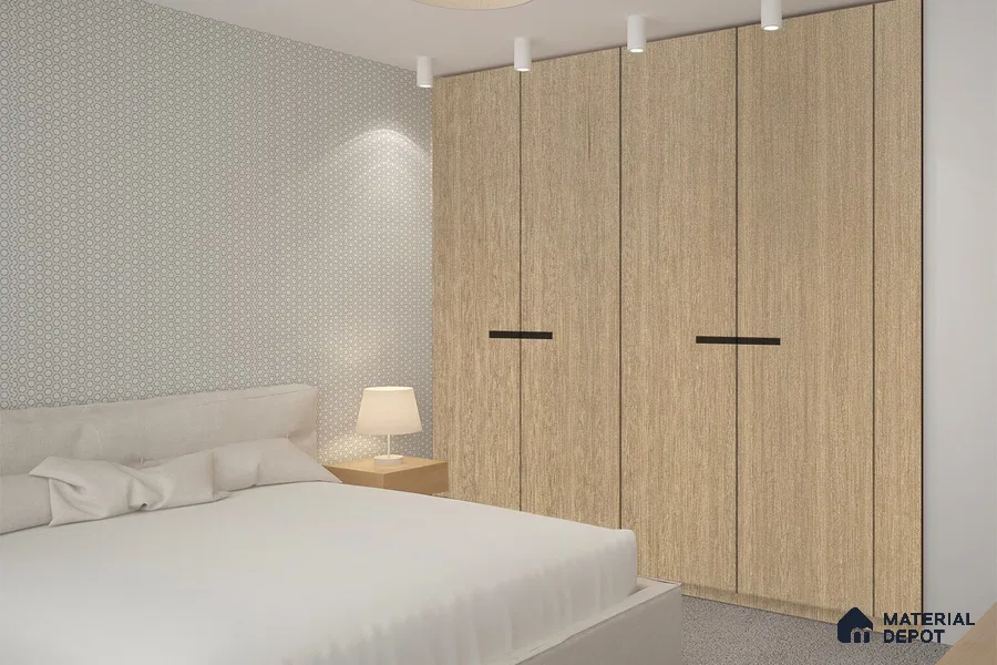 Wooden Look 3153 SUD 8 ft x 4 ft Suede Finish Decorative Laminate - 1 mm | Suitable for TV Unit, Wardrobe, Kitchen Cabinets
