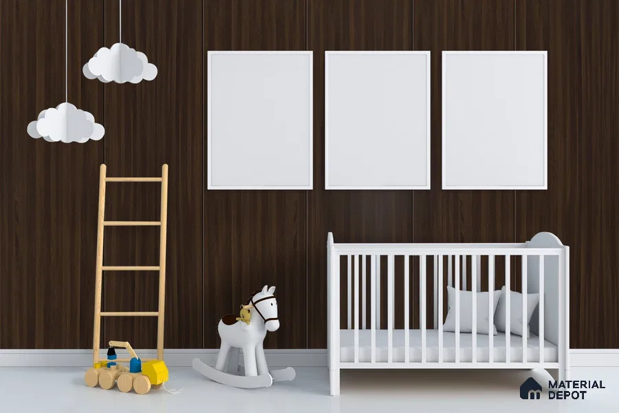 Wooden Look 3395 SUD 8 ft x 4 ft Suede Finish Decorative Laminate - 1 mm | Suitable for TV Unit, Wardrobe, Kitchen Cabinets