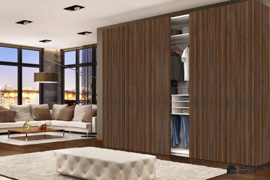 Wooden Look 3278 SUD 8 ft x 4 ft Suede Finish Decorative Laminate - 1 mm | Suitable for TV Unit, Wardrobe, Kitchen Cabinets
