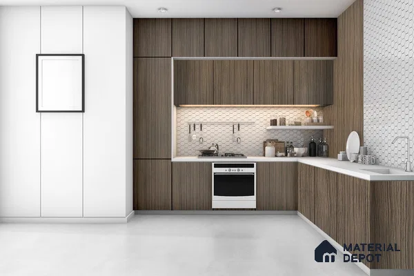 Wooden Look 3286 SUD 8 ft x 4 ft Suede Finish Decorative Laminate - 1 mm | Suitable for TV Unit, Wardrobe, Kitchen Cabinets