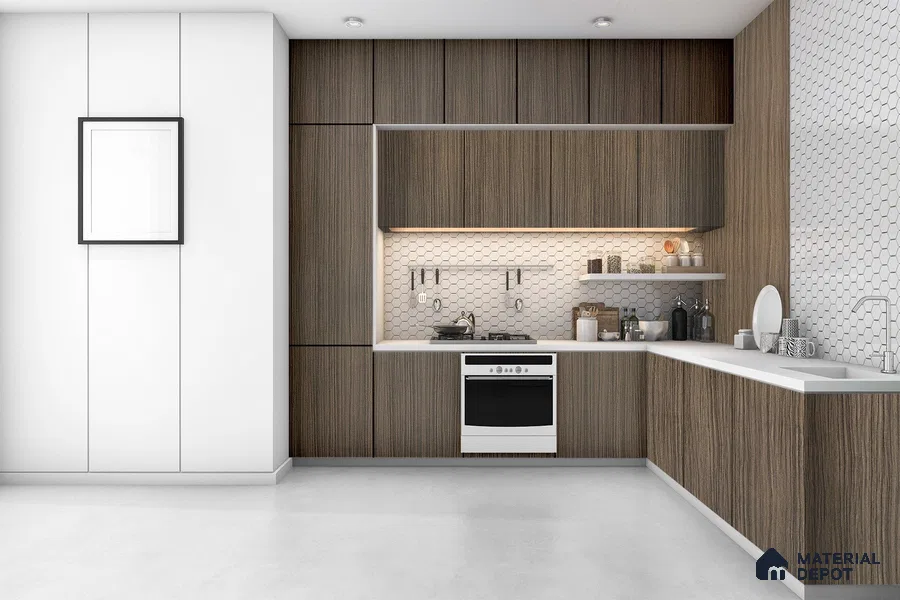 Wooden Look 3286 SUD 8 ft x 4 ft Suede Finish Decorative Laminate - 1 mm | Suitable for TV Unit, Wardrobe, Kitchen Cabinets
