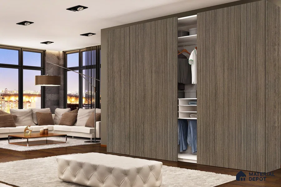 Wooden Look 3286 SUD 8 ft x 4 ft Suede Finish Decorative Laminate - 1 mm | Suitable for TV Unit, Wardrobe, Kitchen Cabinets