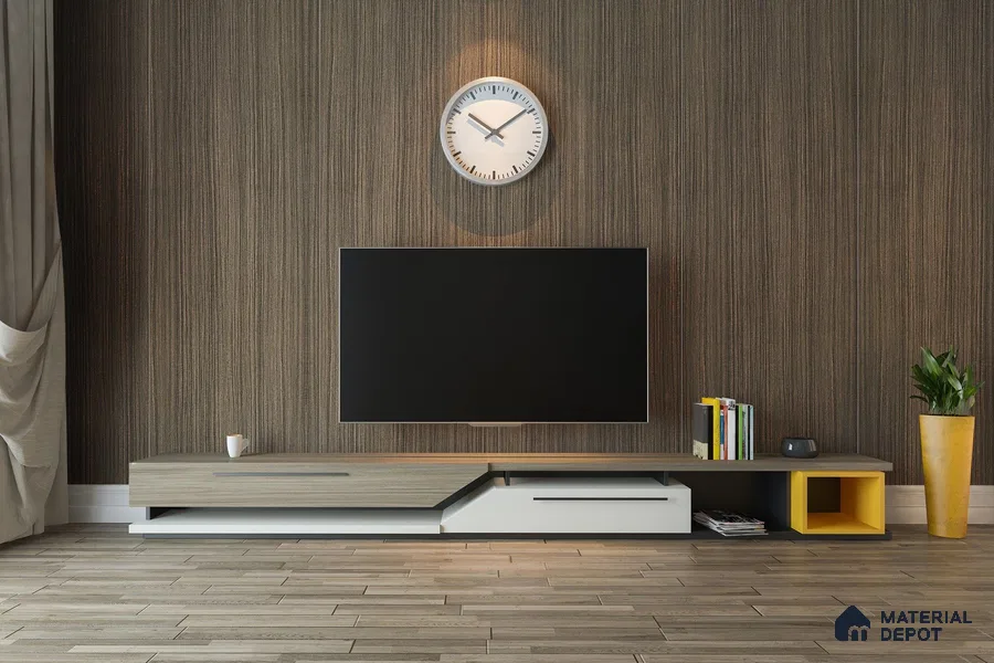 Wooden Look 3286 SUD 8 ft x 4 ft Suede Finish Decorative Laminate - 1 mm | Suitable for TV Unit, Wardrobe, Kitchen Cabinets