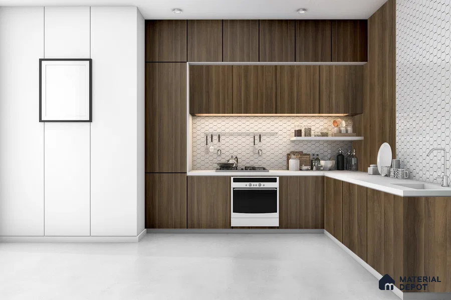 Wooden Look 3277 SUD 8 ft x 4 ft Suede Finish Decorative Laminate - 1 mm | Suitable for TV Unit, Wardrobe, Kitchen Cabinets