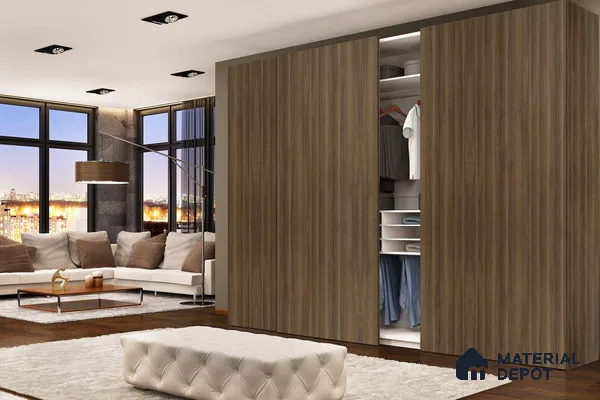 Wooden Look 3277 SUD 8 ft x 4 ft Suede Finish Decorative Laminate - 1 mm | Suitable for TV Unit, Wardrobe, Kitchen Cabinets