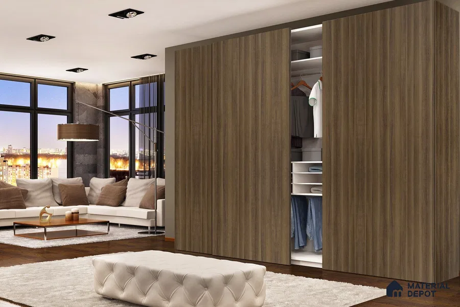 Wooden Look 3277 SUD 8 ft x 4 ft Suede Finish Decorative Laminate - 1 mm | Suitable for TV Unit, Wardrobe, Kitchen Cabinets