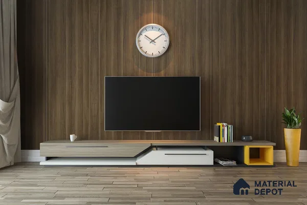 Wooden Look 3277 SUD 8 ft x 4 ft Suede Finish Decorative Laminate - 1 mm | Suitable for TV Unit, Wardrobe, Kitchen Cabinets