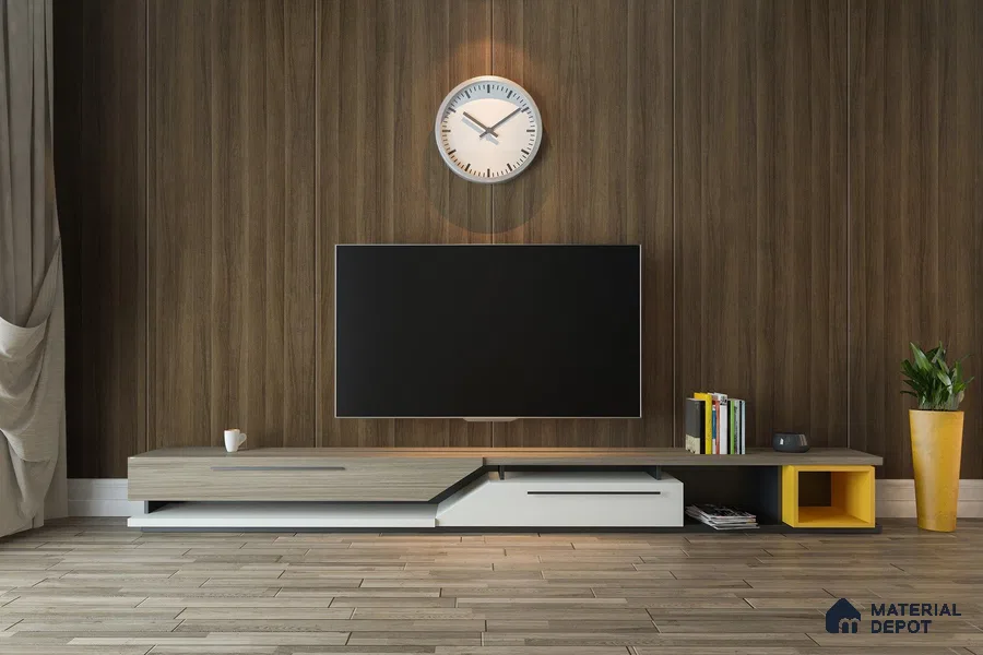Wooden Look 3277 SUD 8 ft x 4 ft Suede Finish Decorative Laminate - 1 mm | Suitable for TV Unit, Wardrobe, Kitchen Cabinets