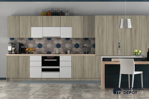Wooden Look 3334 SUD 8 ft x 4 ft Suede Finish Decorative Laminate - 1 mm | Suitable for TV Unit, Wardrobe, Kitchen Cabinets