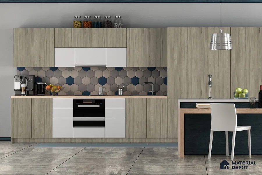 Wooden Look 3334 SUD 8 ft x 4 ft Suede Finish Decorative Laminate - 1 mm | Suitable for TV Unit, Wardrobe, Kitchen Cabinets