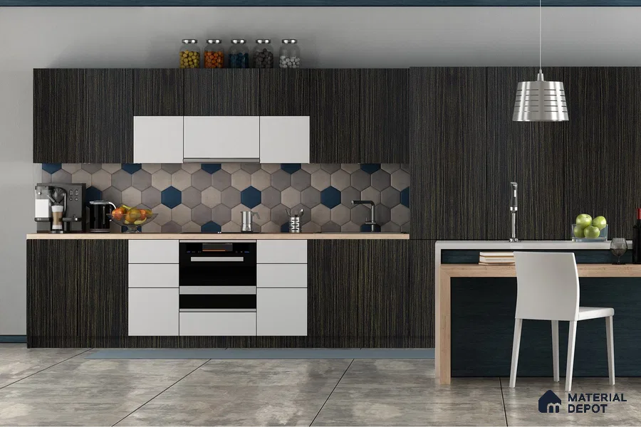 Wooden Look 3357 SUD 8 ft x 4 ft Suede Finish Decorative Laminate - 1 mm | Suitable for TV Unit, Wardrobe, Kitchen Cabinets