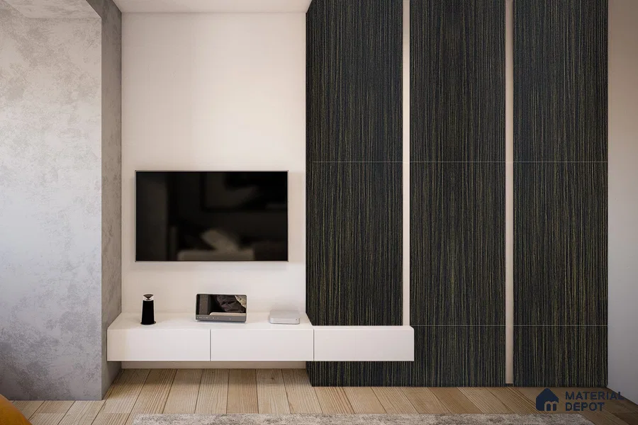 Wooden Look 3357 SUD 8 ft x 4 ft Suede Finish Decorative Laminate - 1 mm | Suitable for TV Unit, Wardrobe, Kitchen Cabinets