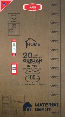 Apple Crown Plus Titanium BWP Grade Blockboard 7 ft x 4 ft Blockboard - 19 mm (30 Years Warranty)