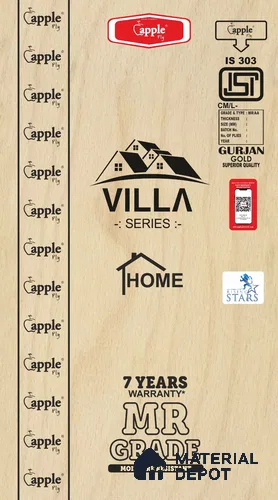 Apple Villa MR Grade Pinewood 8 ft x 4 ft Blockboard - 19 mm (7 Years Warranty)