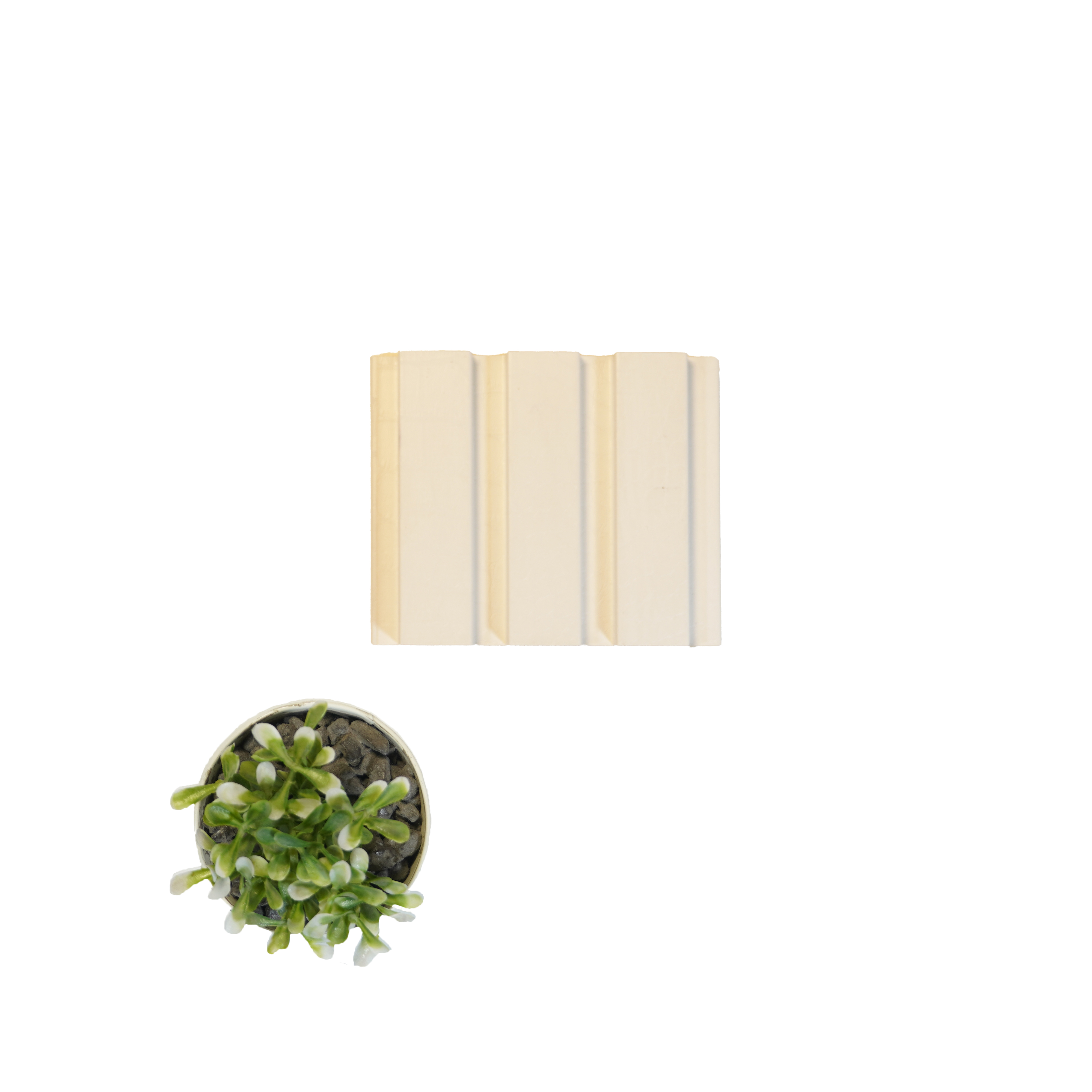 White Leather Louver PN 01638 (3771-601) 9 ft x 4.7 inch MDF Panel - 18 mm | Suitable for Feature Wall, TV Unit & Living Room | Width is Subjected to 5% Variation