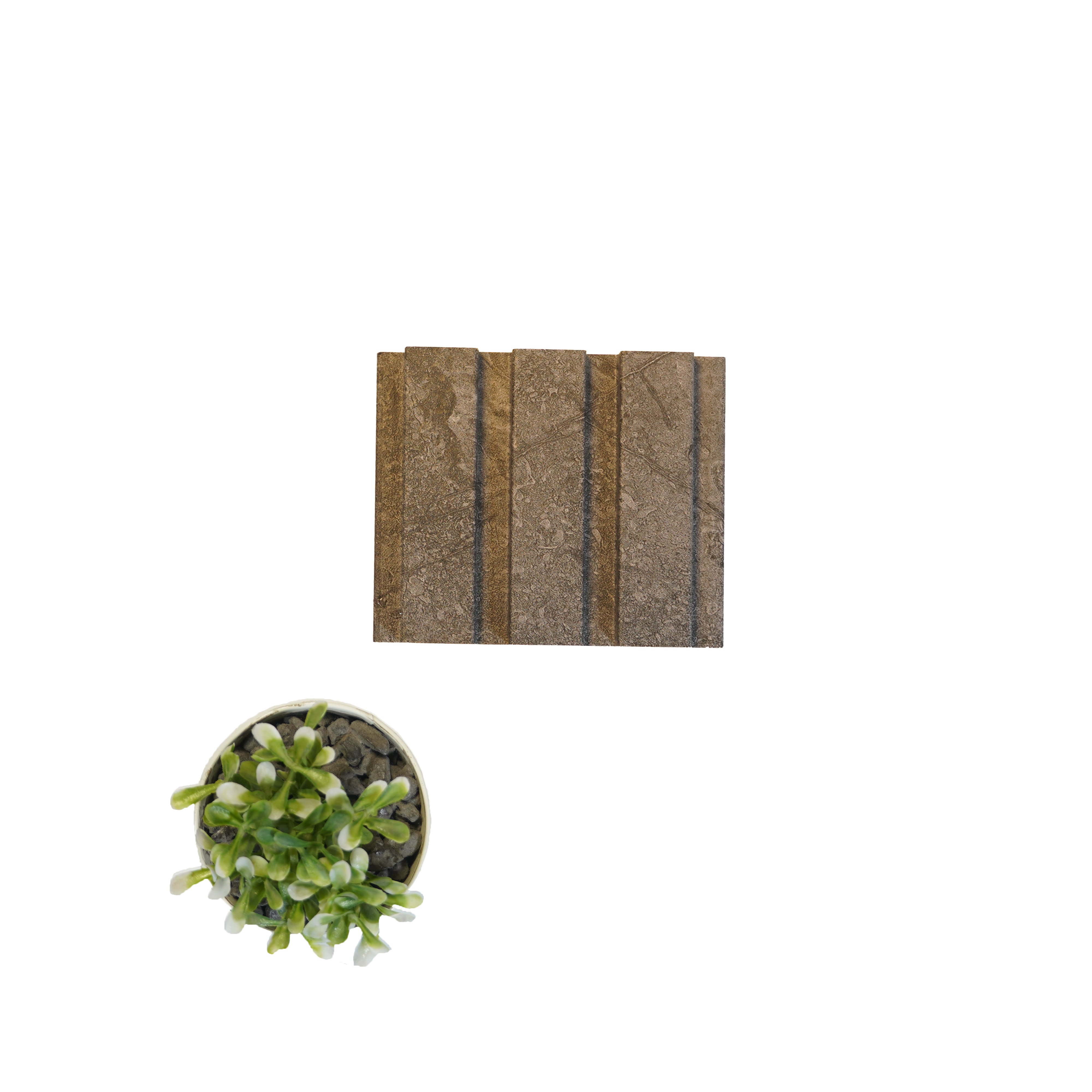 Matt Black Marble Louver PN 00097 (3771-402) 9 ft x 4.7 inch MDF Panel - 18 mm | Suitable for Feature Wall, TV Unit & Living Room | Width is Subjected to 5% Variation