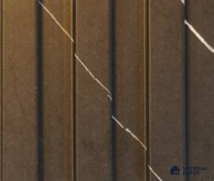 Black Marble Louver PN 00088 (1001-202) 9 ft x 4.7 inch MDF Panel - 18 mm | Suitable for Feature Wall, TV Unit & Living Room | Width is Subjected to 5% Variation