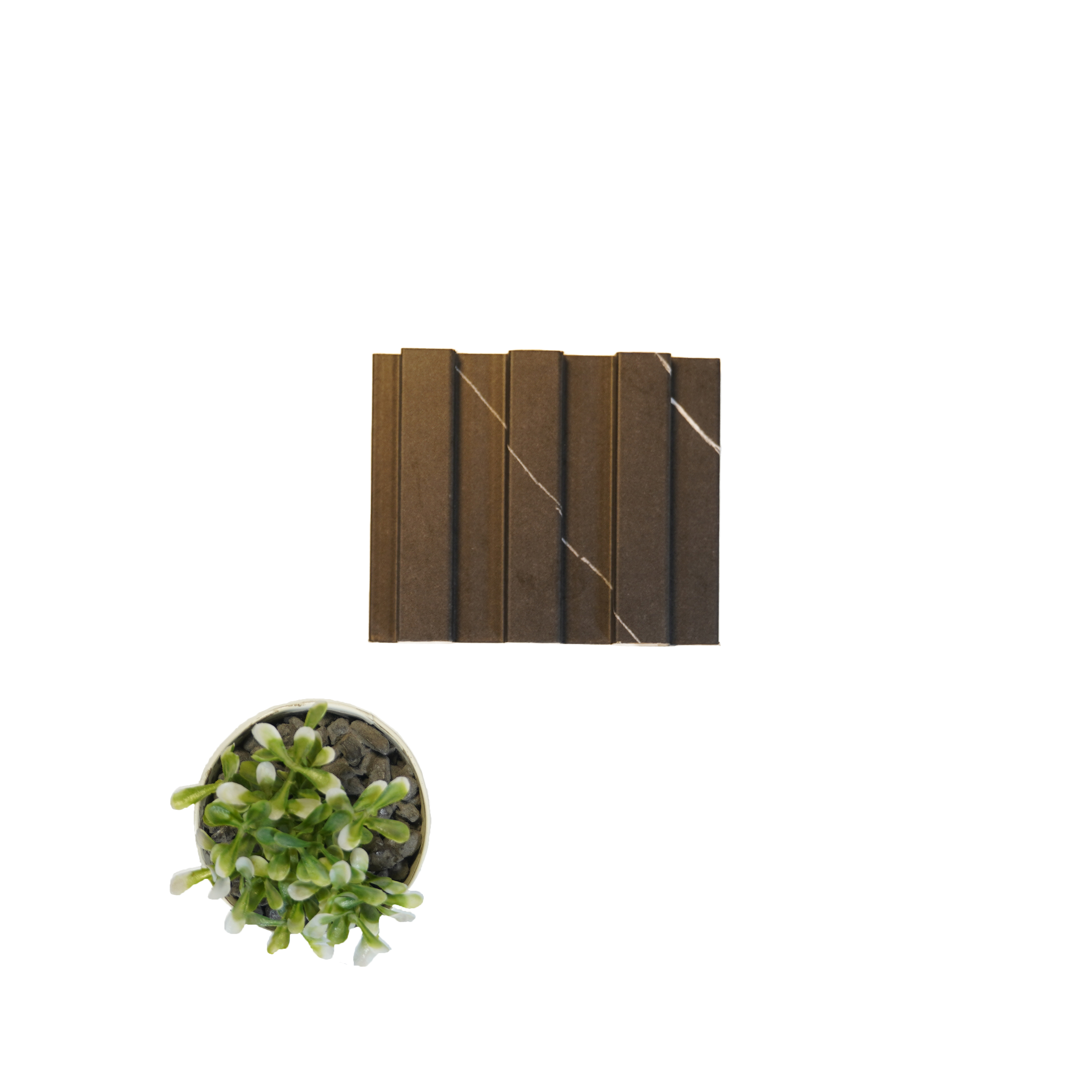 Black Marble Louver PN 00088 (1001-202) 9 ft x 4.7 inch MDF Panel - 18 mm | Suitable for Feature Wall, TV Unit & Living Room | Width is Subjected to 5% Variation