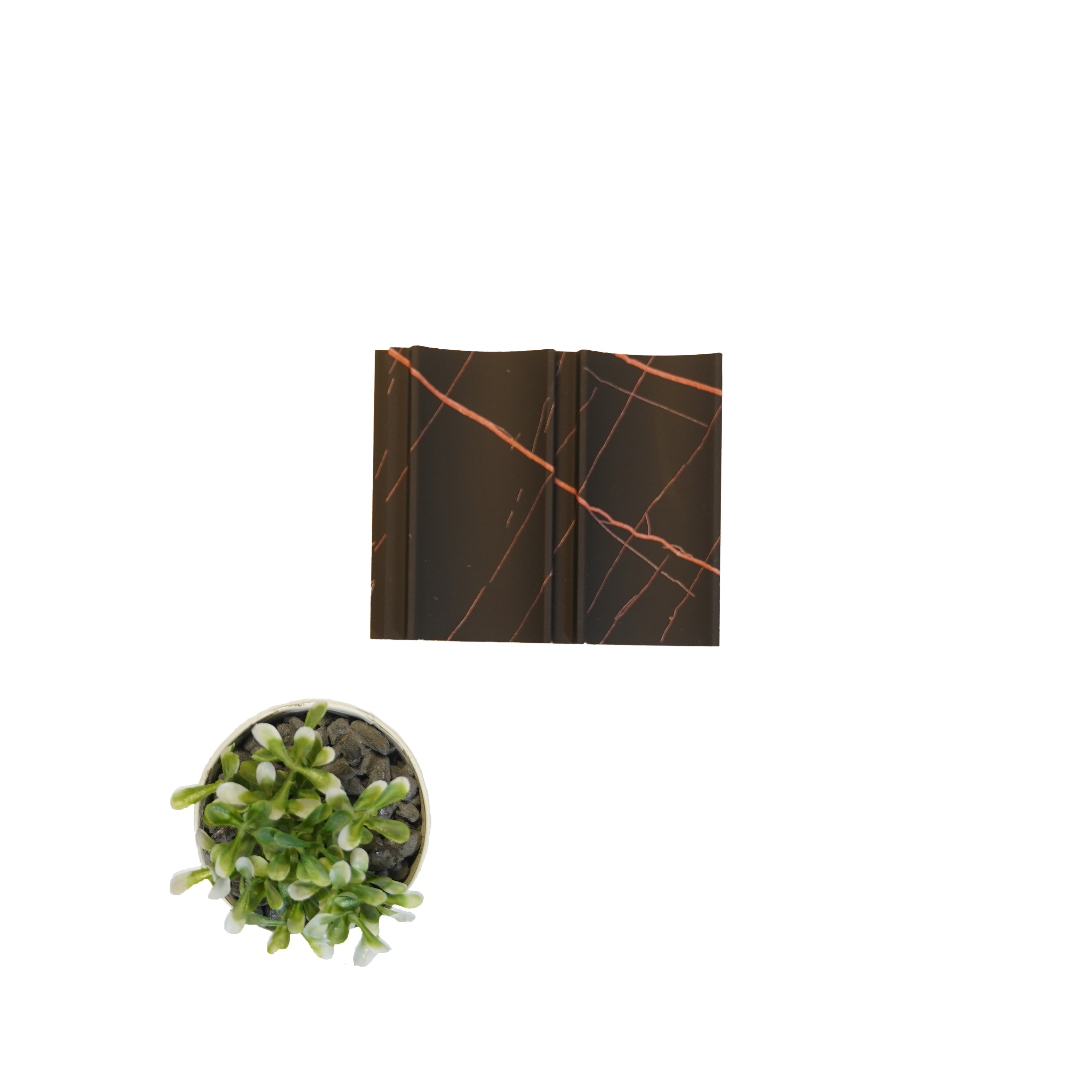 Black Marble Louver PN 00104 (2050-208) 9 ft x 4.7 inch MDF Panel - 18 mm | Suitable for Feature Wall, TV Unit & Living Room | Width is Subjected to 5% Variation