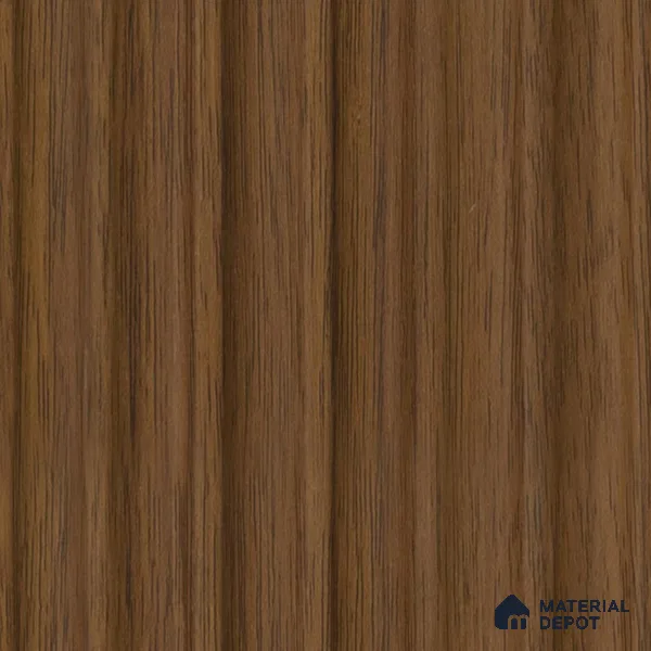 Brown Wooden Louver 2001 Nogal 8 ft x 4.9 inch Charcoal Panel - 12 mm | Suitable for Feature Wall, TV Unit & Living Room | Width is Subjected to 5% Variation