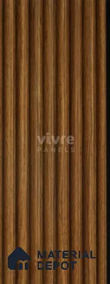Brown Wooden Louver 2001 Nogal 8 ft x 4.9 inch Charcoal Panel - 12 mm | Suitable for Feature Wall, TV Unit & Living Room | Width is Subjected to 5% Variation