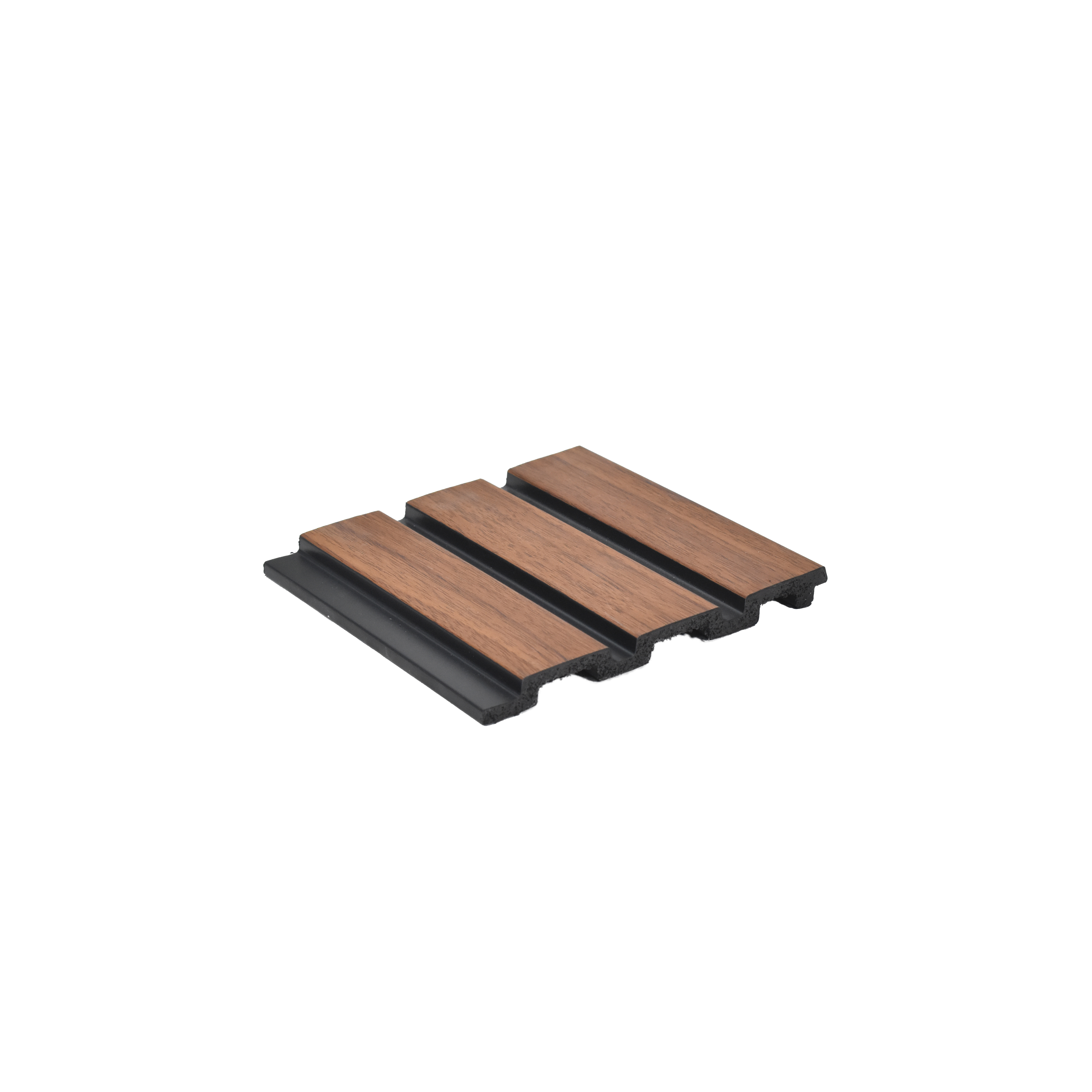 Brown Wooden Louver 2002 Nogal 8 ft x 4.9 inch Charcoal Panel - 12 mm | Suitable for Feature Wall, TV Unit & Living Room | Width is Subjected to 5% Variation