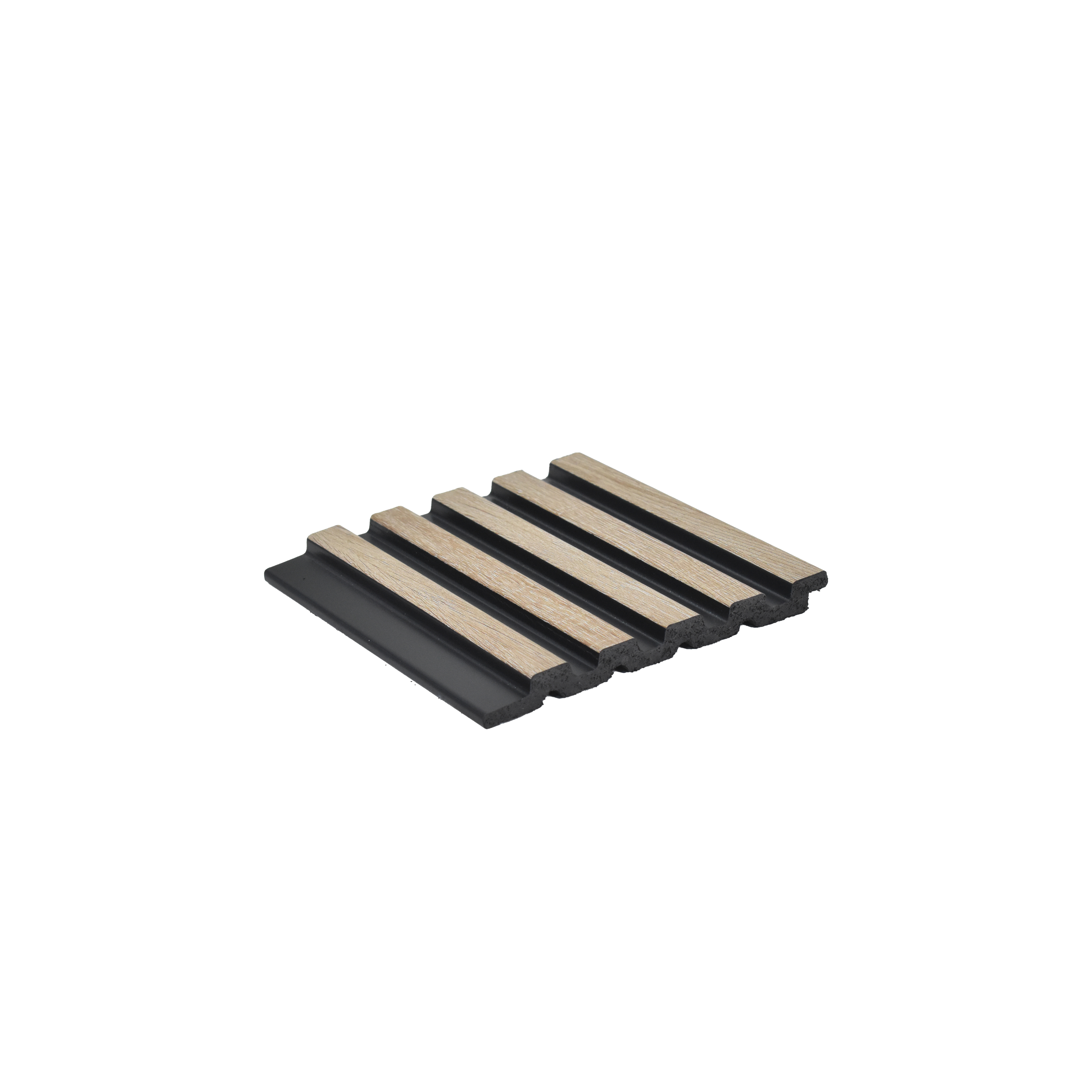 Brown Wooden Louver 2004 Quercus 8 ft x 4.9 inch Charcoal Panel - 12 mm | Suitable for Feature Wall, TV Unit & Living Room | Width is Subjected to 5% Variation