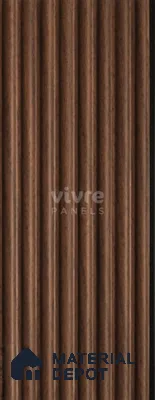 Brown Wooden Louver 2005 Noce Italiano 8 ft x 4.9 inch Charcoal Panel - 12 mm | Suitable for Feature Wall, TV Unit & Living Room | Width is Subjected to 5% Variation
