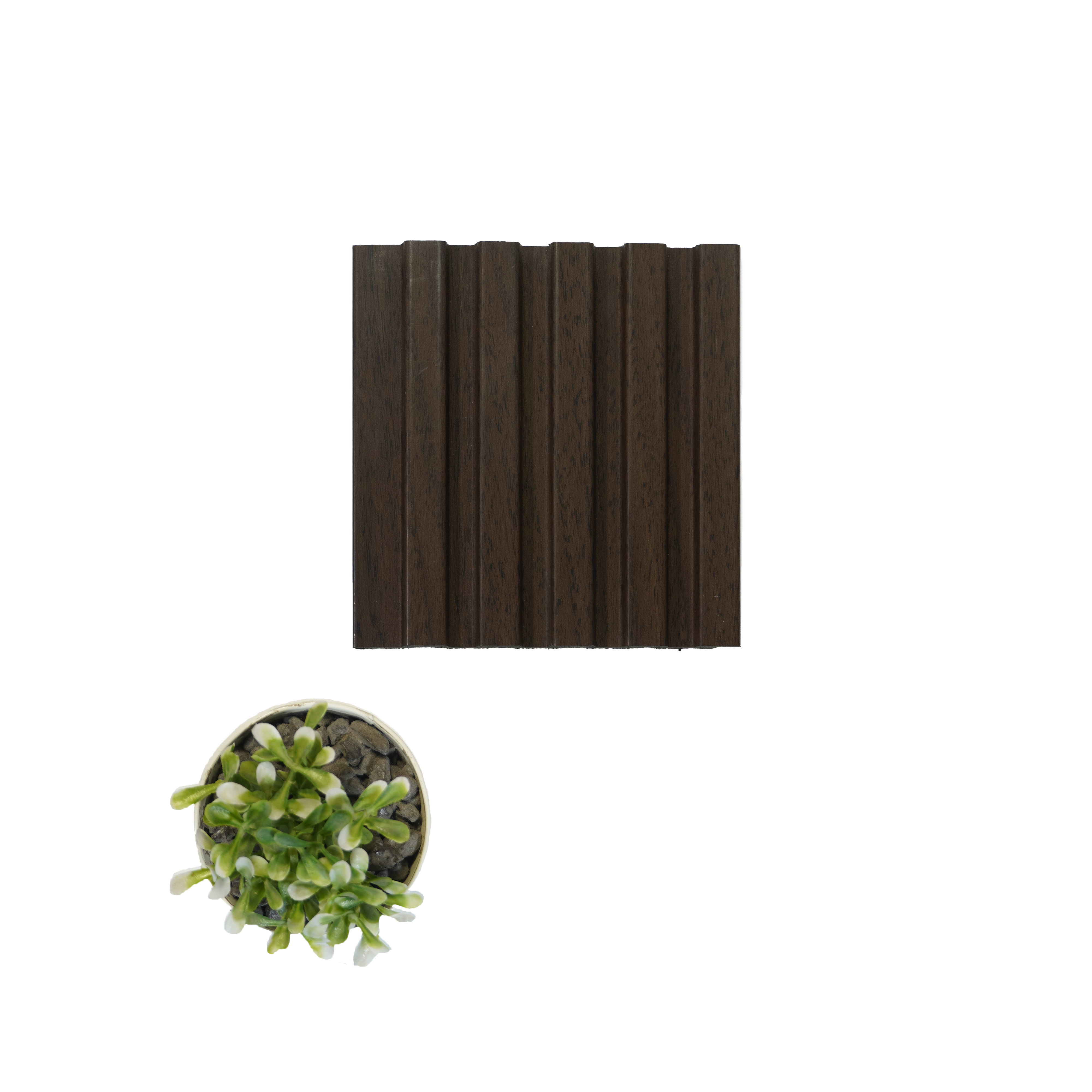Brown Wooden Louver 2006 Noce Italiano 8 ft x 4.9 inch Charcoal Panel - 12 mm | Suitable for Feature Wall, TV Unit & Living Room | Width is Subjected to 5% Variation