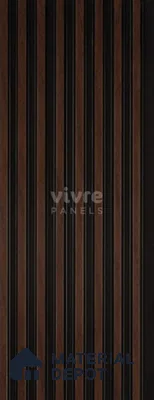 Brown Wooden Louver 2007 Noce Italiano 8 ft x 4.9 inch Charcoal Panel - 12 mm | Suitable for Feature Wall, TV Unit & Living Room | Width is Subjected to 5% Variation