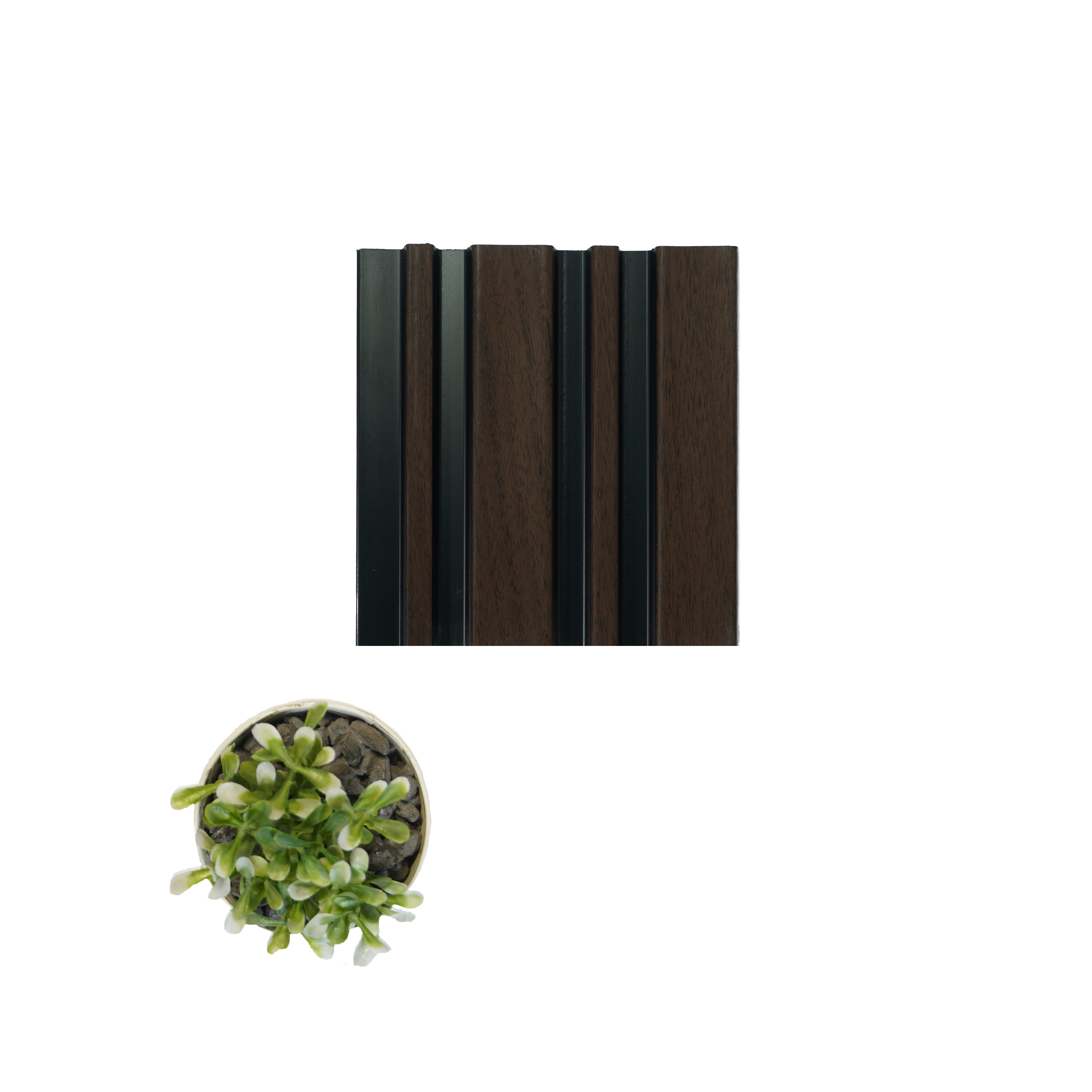 Brown Wooden Louver 2008 Noce Italiano 8 ft x 4.9 inch Charcoal Panel - 12 mm | Suitable for Feature Wall, TV Unit & Living Room | Width is Subjected to 5% Variation
