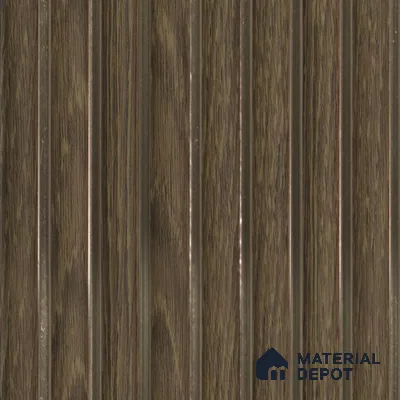 Brown Wooden Louver 2010 Rey de Madera 8 ft x 4.9 inch Charcoal Panel - 12 mm | Suitable for Feature Wall, TV Unit & Living Room | Width is Subjected to 5% Variation