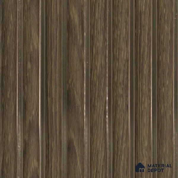 Brown Wooden Louver 2010 Rey de Madera 8 ft x 4.9 inch Charcoal Panel - 12 mm | Suitable for Feature Wall, TV Unit & Living Room | Width is Subjected to 5% Variation