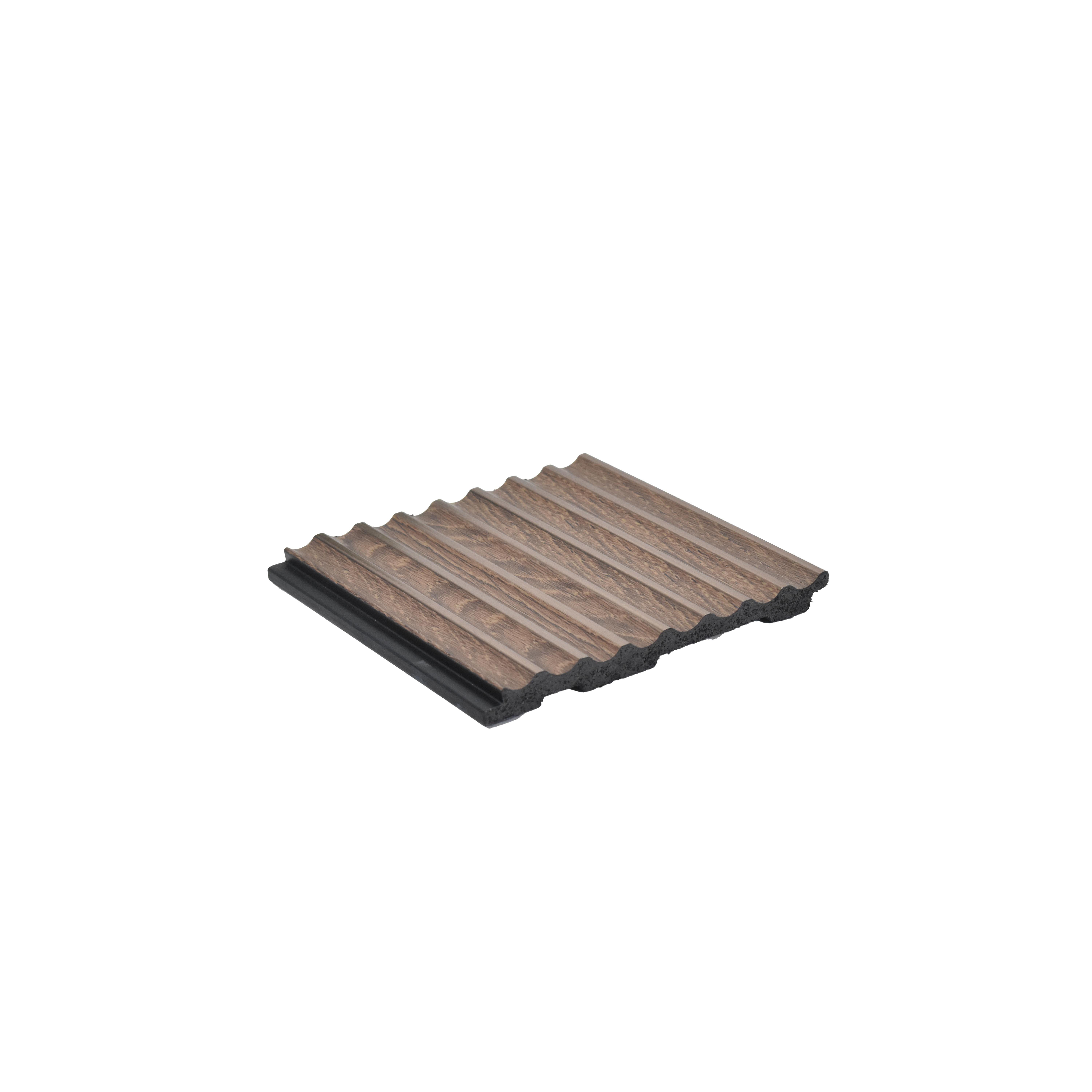 Brown Wooden Louver 2010 Rey de Madera 8 ft x 4.9 inch Charcoal Panel - 12 mm | Suitable for Feature Wall, TV Unit & Living Room | Width is Subjected to 5% Variation
