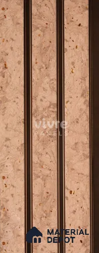 Brown Stone Louver 2012 El Dorada 8 ft x 4.9 inch Charcoal Panel - 12 mm | Suitable for Feature Wall, TV Unit & Living Room | Width is Subjected to 5% Variation