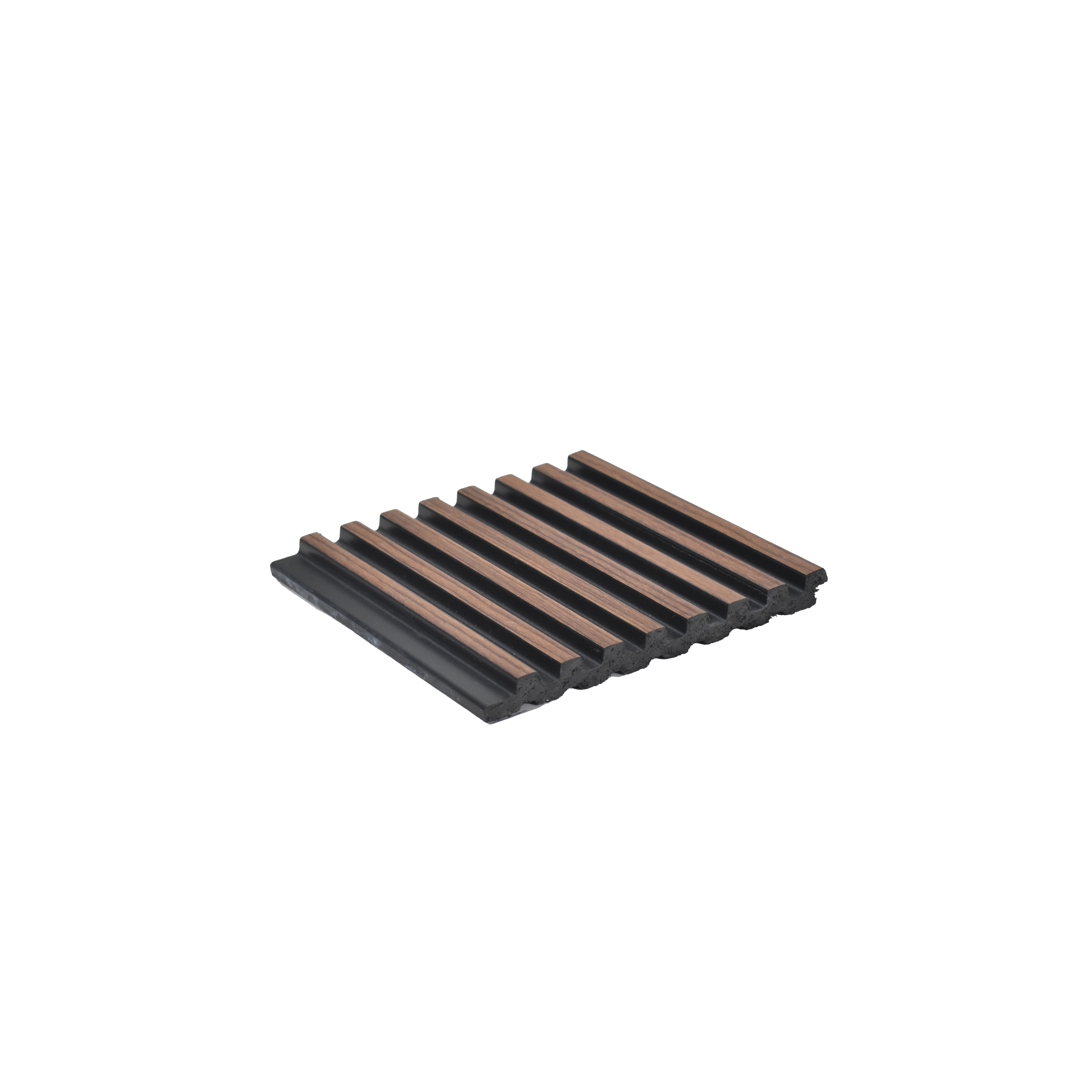 Brown Wooden Louver 2015 Zingana 8 ft x 4.9 inch Charcoal Panel - 12 mm | Suitable for Feature Wall, TV Unit & Living Room | Width is Subjected to 5% Variation