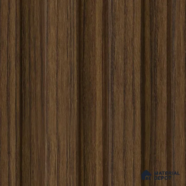 Brown Wooden Louver 2016 Zingana 8 ft x 4.9 inch Charcoal Panel - 12 mm | Suitable for Feature Wall, TV Unit & Living Room | Width is Subjected to 5% Variation