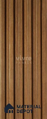 Brown Wooden Louver 2016 Zingana 8 ft x 4.9 inch Charcoal Panel - 12 mm | Suitable for Feature Wall, TV Unit & Living Room | Width is Subjected to 5% Variation