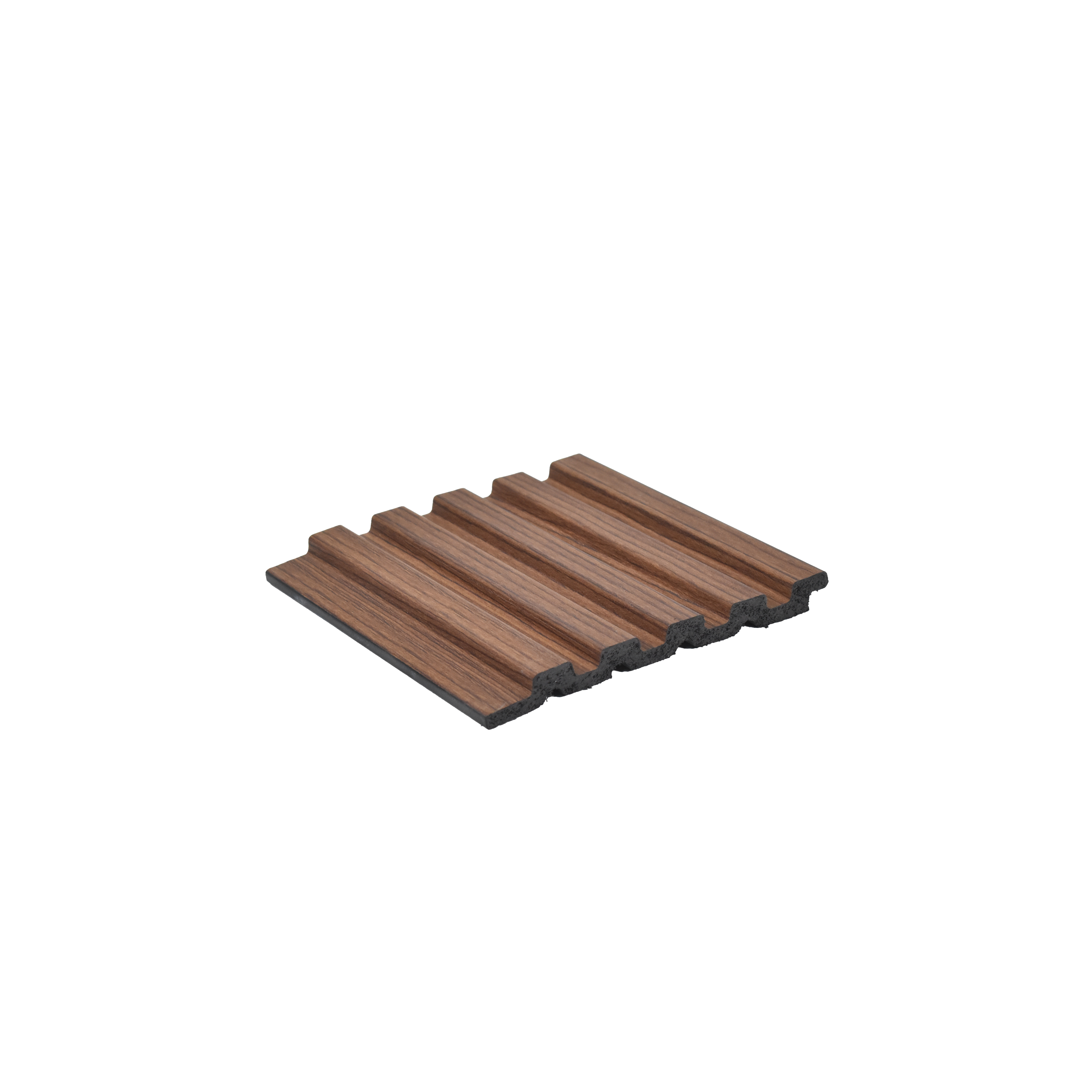 Brown Wooden Louver 2016 Zingana 8 ft x 4.9 inch Charcoal Panel - 12 mm | Suitable for Feature Wall, TV Unit & Living Room | Width is Subjected to 5% Variation