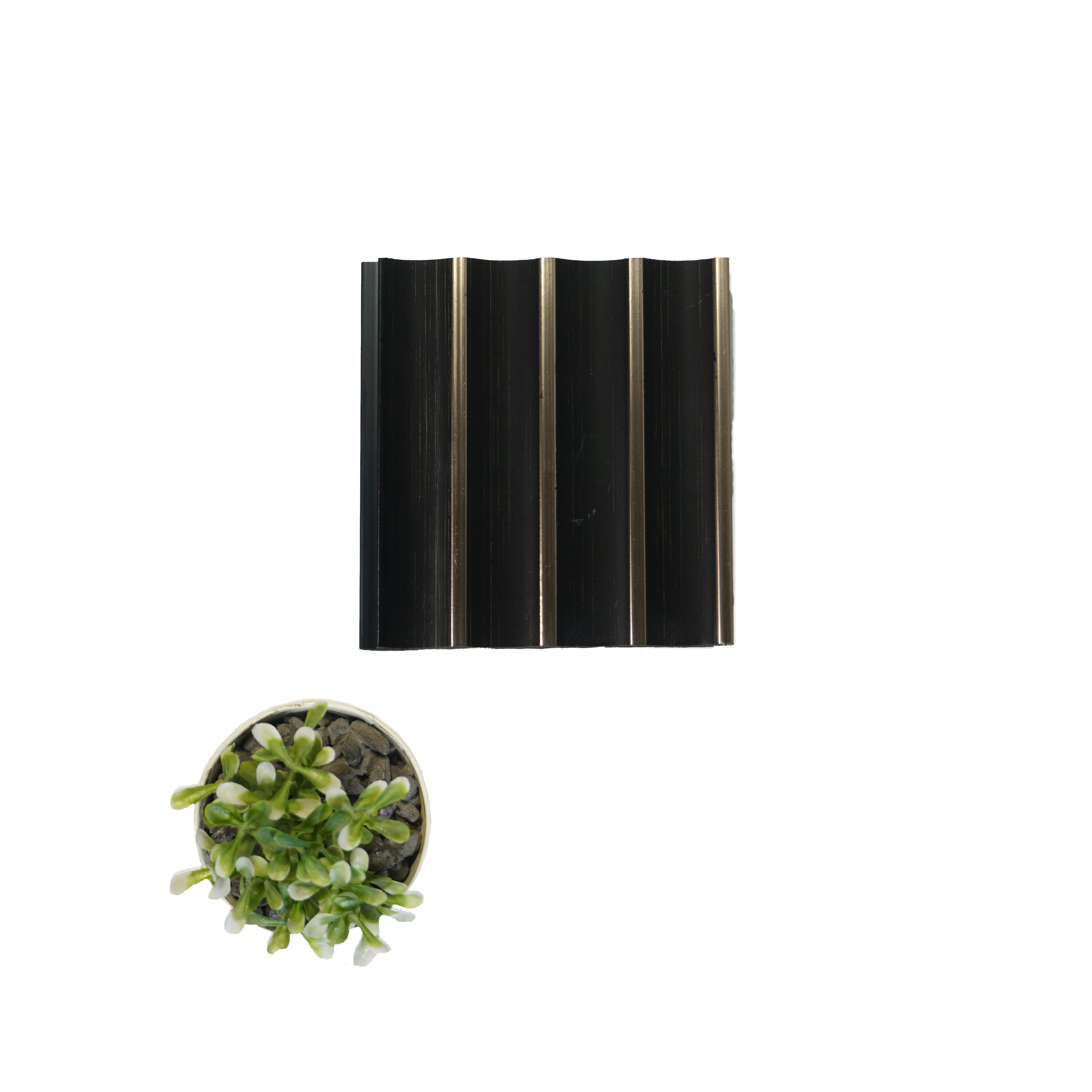 Brown Wooden Louver 2017 Oxidar 8 ft x 4.9 inch Charcoal Panel - 12 mm | Suitable for Feature Wall, TV Unit & Living Room | Width is Subjected to 5% Variation