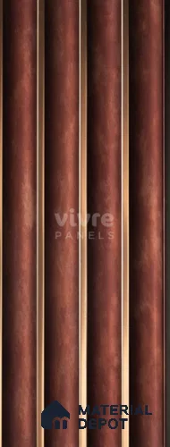 Brown Wooden Louver 2018 Vino 8 ft x 4.9 inch Charcoal Panel - 12 mm | Suitable for Feature Wall, TV Unit & Living Room | Width is Subjected to 5% Variation