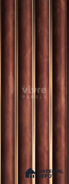 Brown Wooden Louver 2018 Vino 8 ft x 4.9 inch Charcoal Panel - 12 mm | Suitable for Feature Wall, TV Unit & Living Room | Width is Subjected to 5% Variation