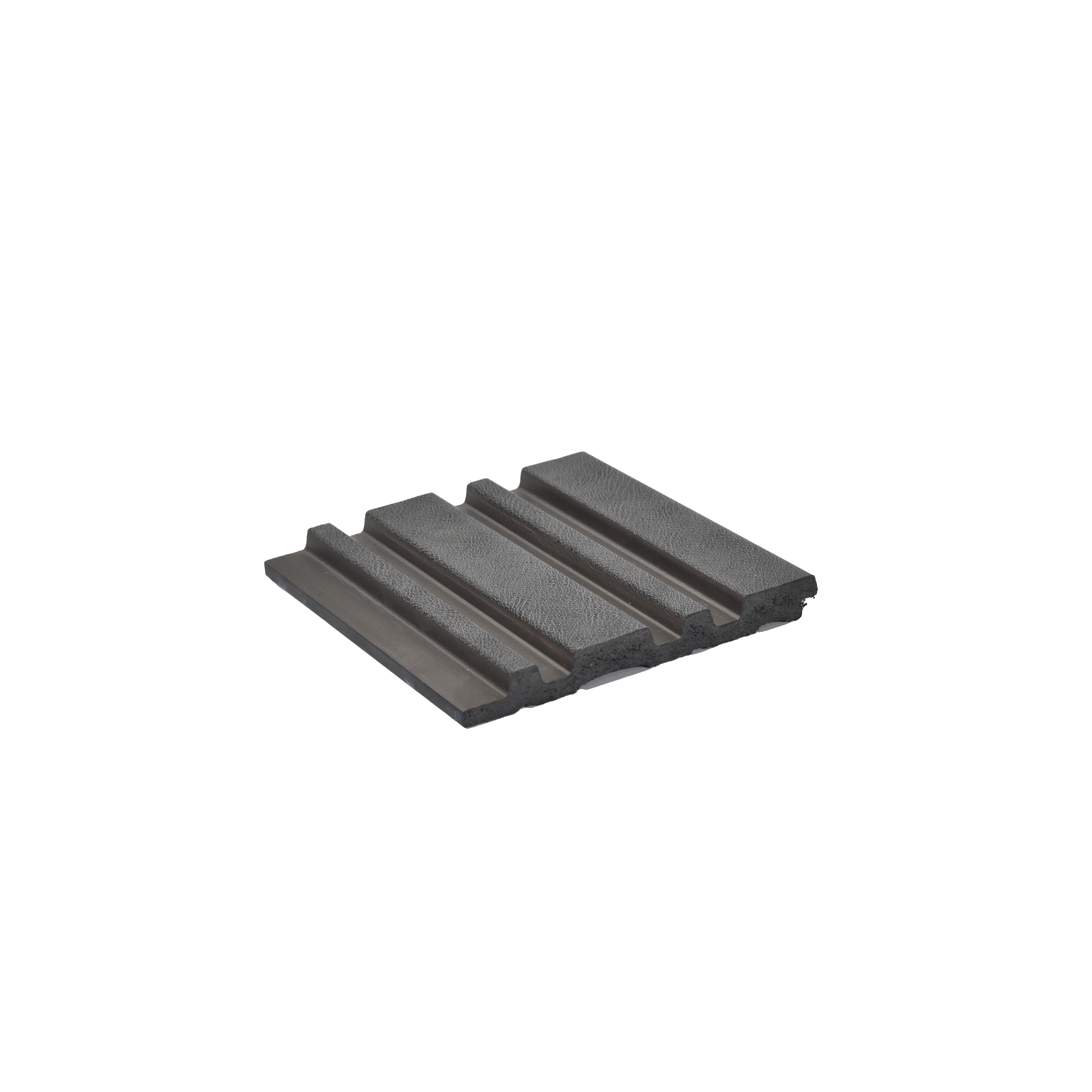 Brown Leather Louver 2020 Azabache 8 ft x 4.9 inch Charcoal Panel - 12 mm | Suitable for Feature Wall, TV Unit & Living Room | Width is Subjected to 5% Variation