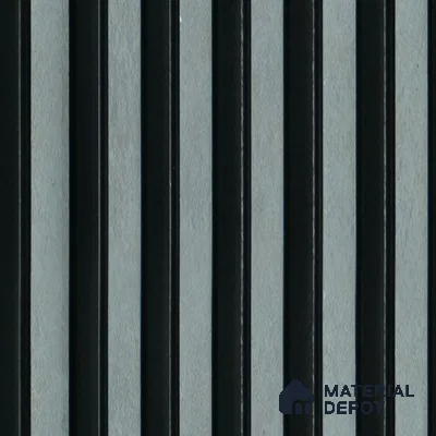 Grey Metallic Louver 2021 El Limo 8 ft x 4.9 inch Charcoal Panel - 12 mm | Suitable for Feature Wall, TV Unit & Living Room | Width is Subjected to 5% Variation