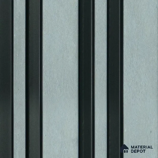 Grey Stone Louver 2022 El Limo 8 ft x 4.9 inch Charcoal Panel - 12 mm | Suitable for Feature Wall, TV Unit & Living Room | Width is Subjected to 5% Variation