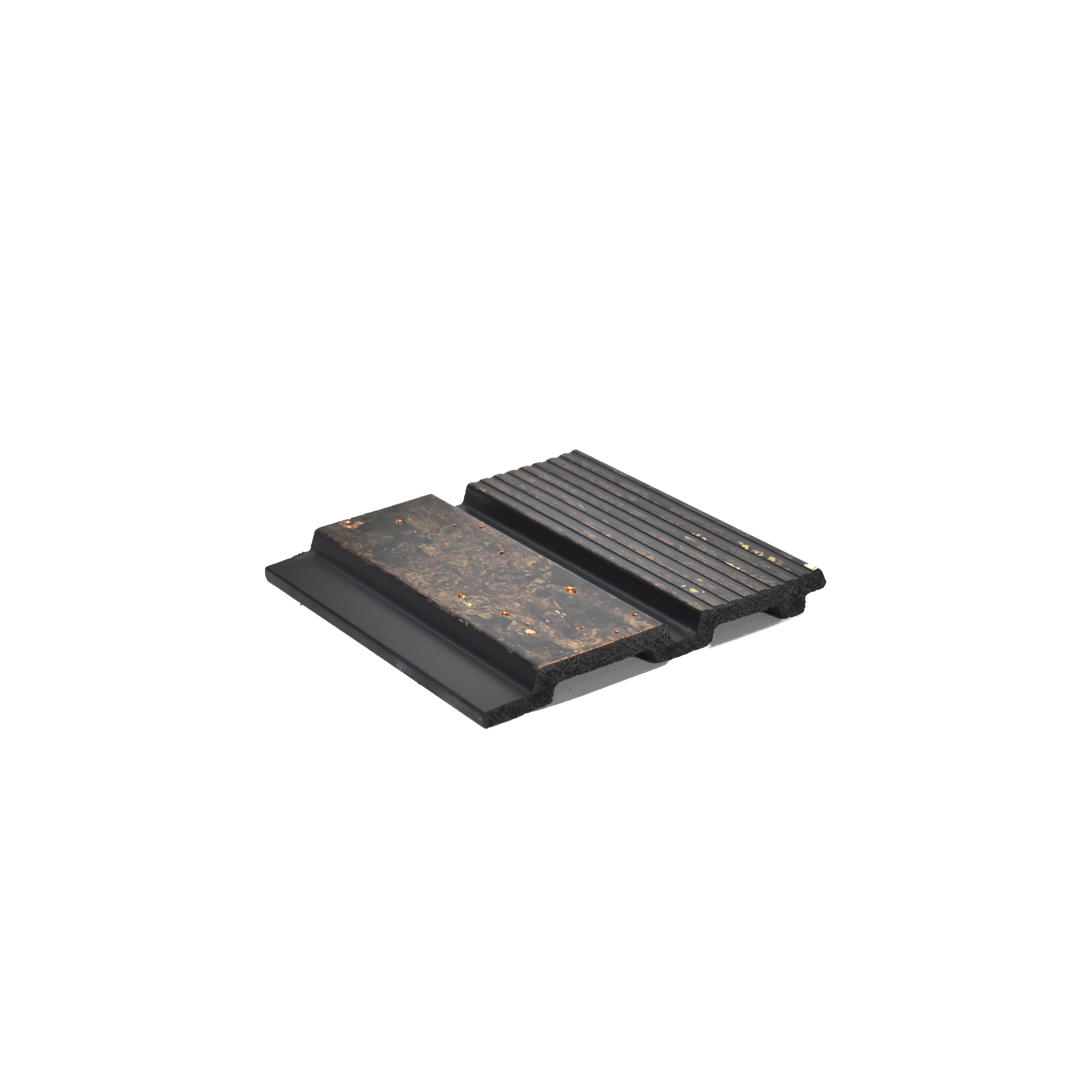 Brown Wooden Louver 2023 Brillo Oscura 8 ft x 4.9 inch Charcoal Panel - 12 mm | Suitable for Feature Wall, TV Unit & Living Room | Width is Subjected to 5% Variation