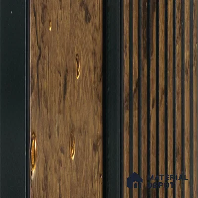 Brown Wooden Louver 2024 Brillo Ligera 8 ft x 4.9 inch Charcoal Panel - 12 mm | Suitable for Feature Wall, TV Unit & Living Room | Width is Subjected to 5% Variation