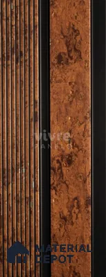 Brown Wooden Louver 2024 Brillo Ligera 8 ft x 4.9 inch Charcoal Panel - 12 mm | Suitable for Feature Wall, TV Unit & Living Room | Width is Subjected to 5% Variation