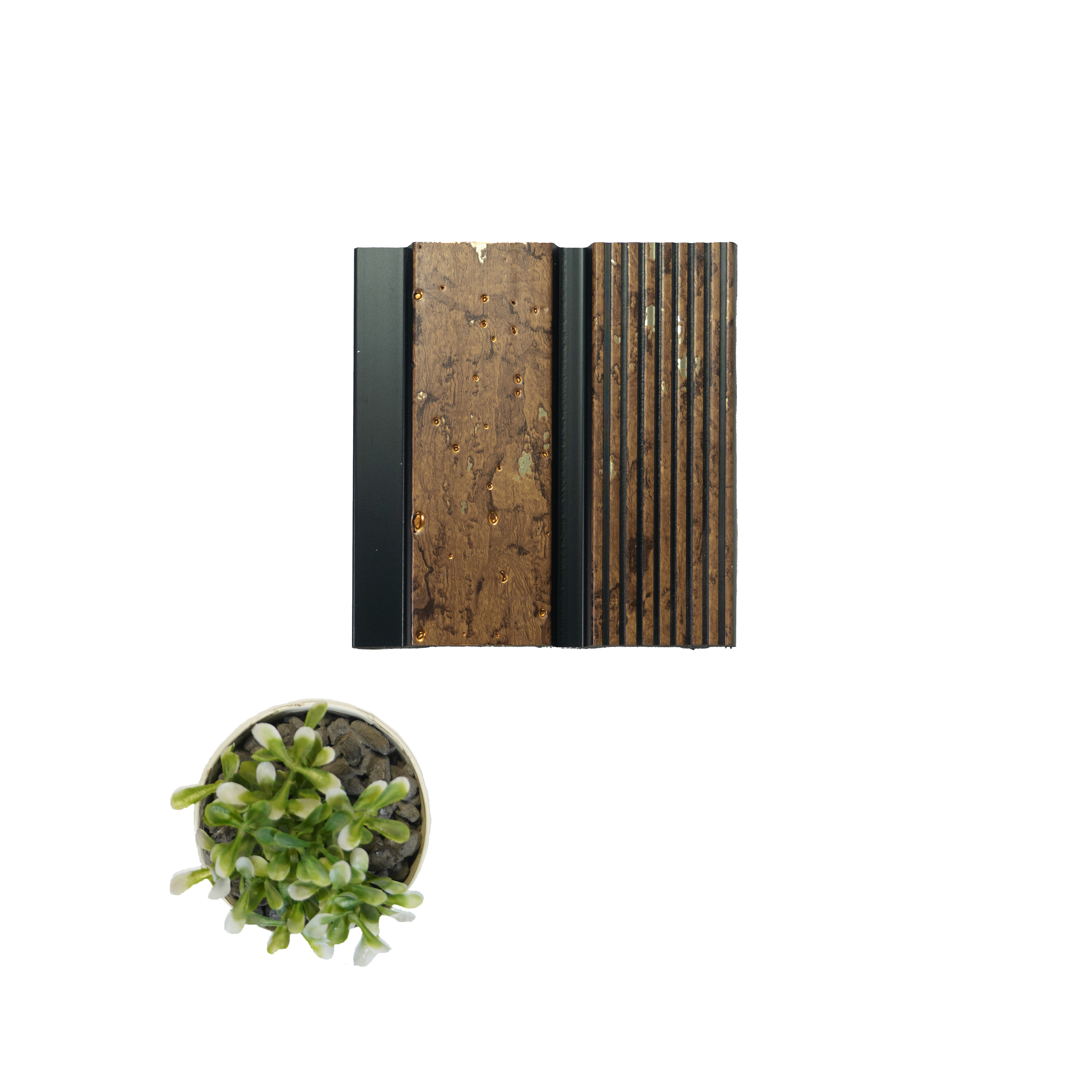 Brown Wooden Louver 2024 Brillo Ligera 8 ft x 4.9 inch Charcoal Panel - 12 mm | Suitable for Feature Wall, TV Unit & Living Room | Width is Subjected to 5% Variation