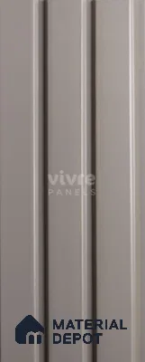 White Plain Colour Louver 2029 (2029 Color Series) 8 ft x 4.9 inch Charcoal Panel - 12 mm | Suitable for Feature Wall, TV Unit & Living Room | Width is Subjected to 5% Variation